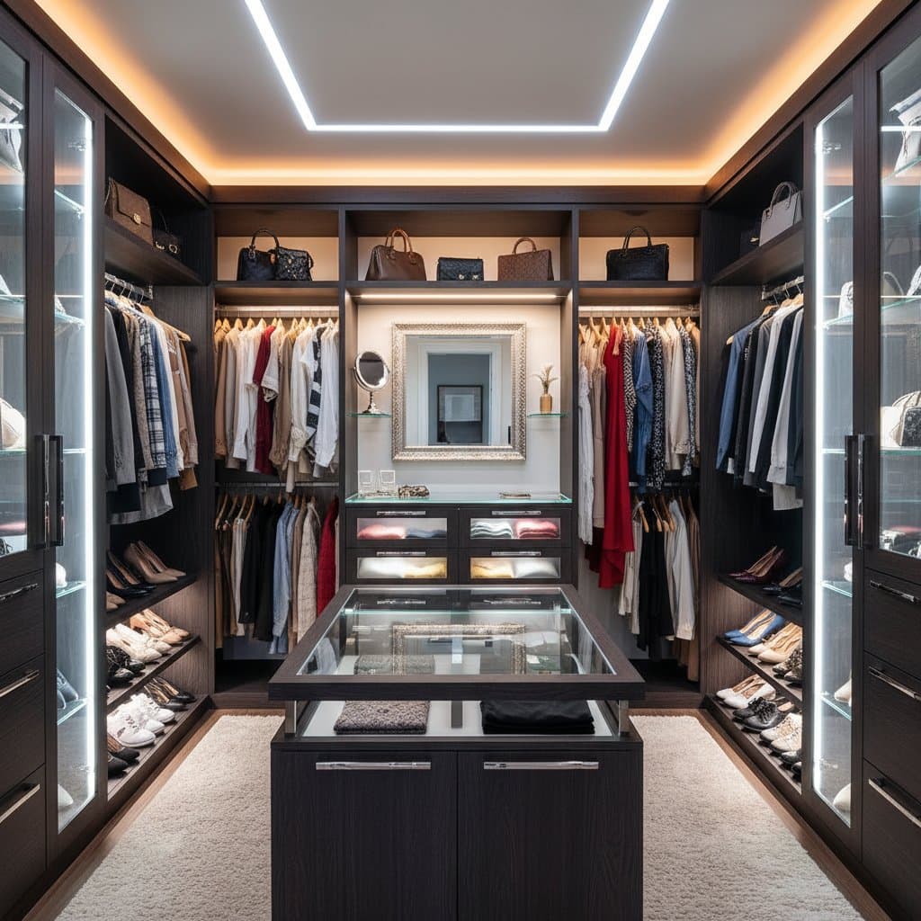 Image for LED Color Zones Transform Closet Into Boutique