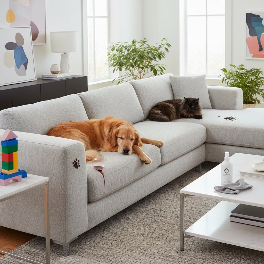 Featured image for Crypton Fabric Keeps Pet Sofas Clean Without Covers