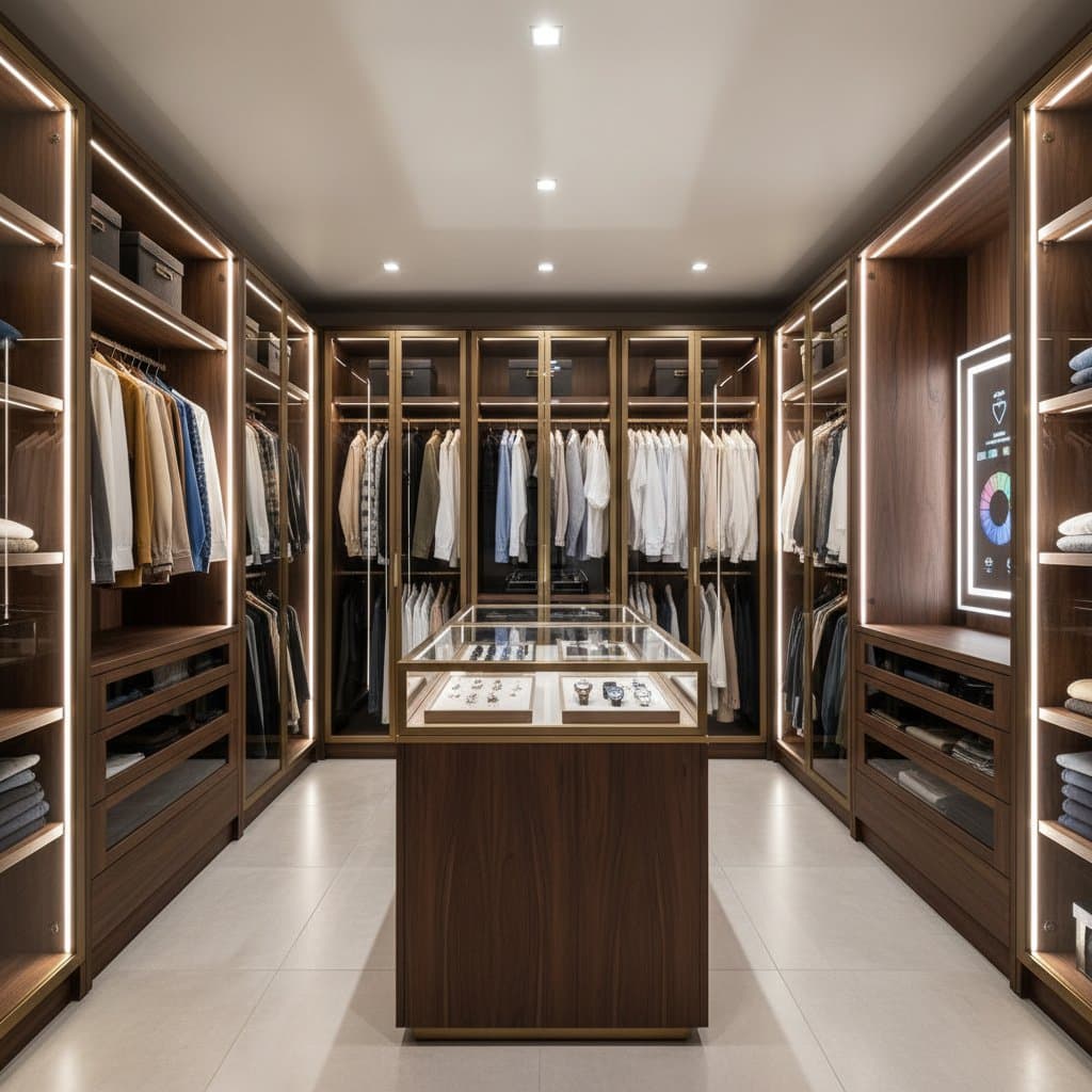 Image for LED Color-Tuning Transforms Closet Lighting in 2025