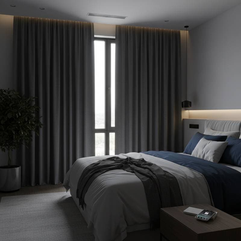 Image for Motorized Blackout Curtains Transform Sleep Quality