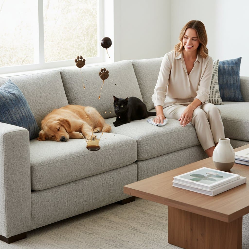 Image for Crypton Fabric Stops Pet Stains Before They Soak In