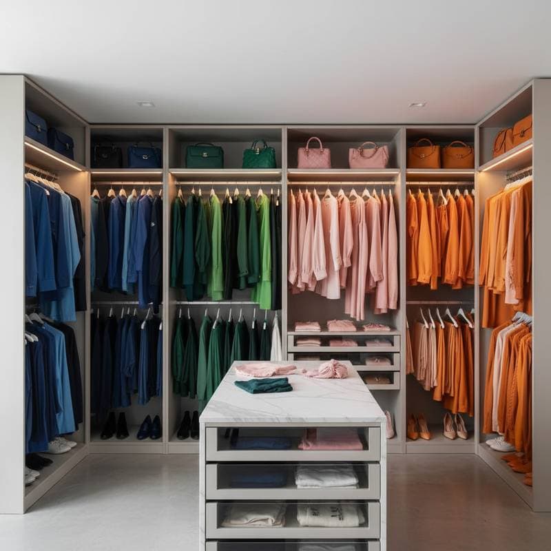Featured image for Color-Drenched Closets Transform Chaotic Wardrobes