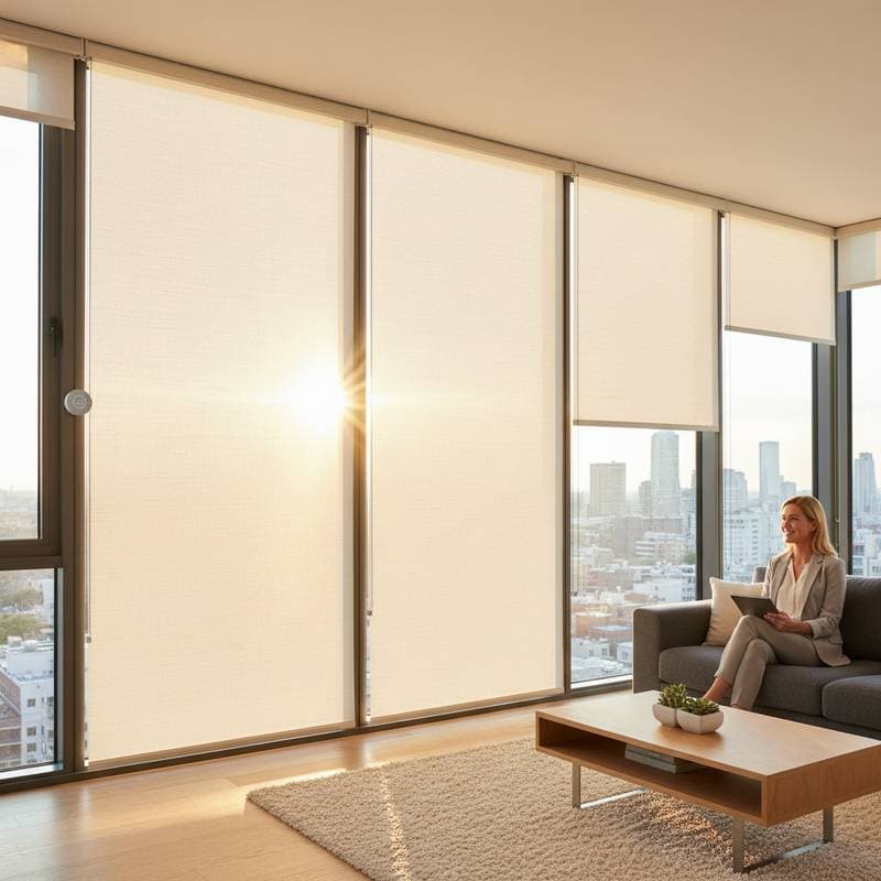 Image for Smart Shades Follow the Sun to Cut Glare and Heat