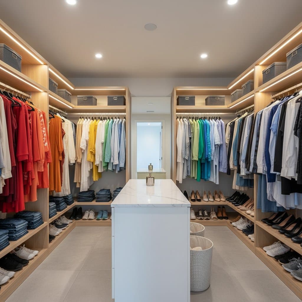 Image for Color-Coded Closets Cut Dressing Time by 40%