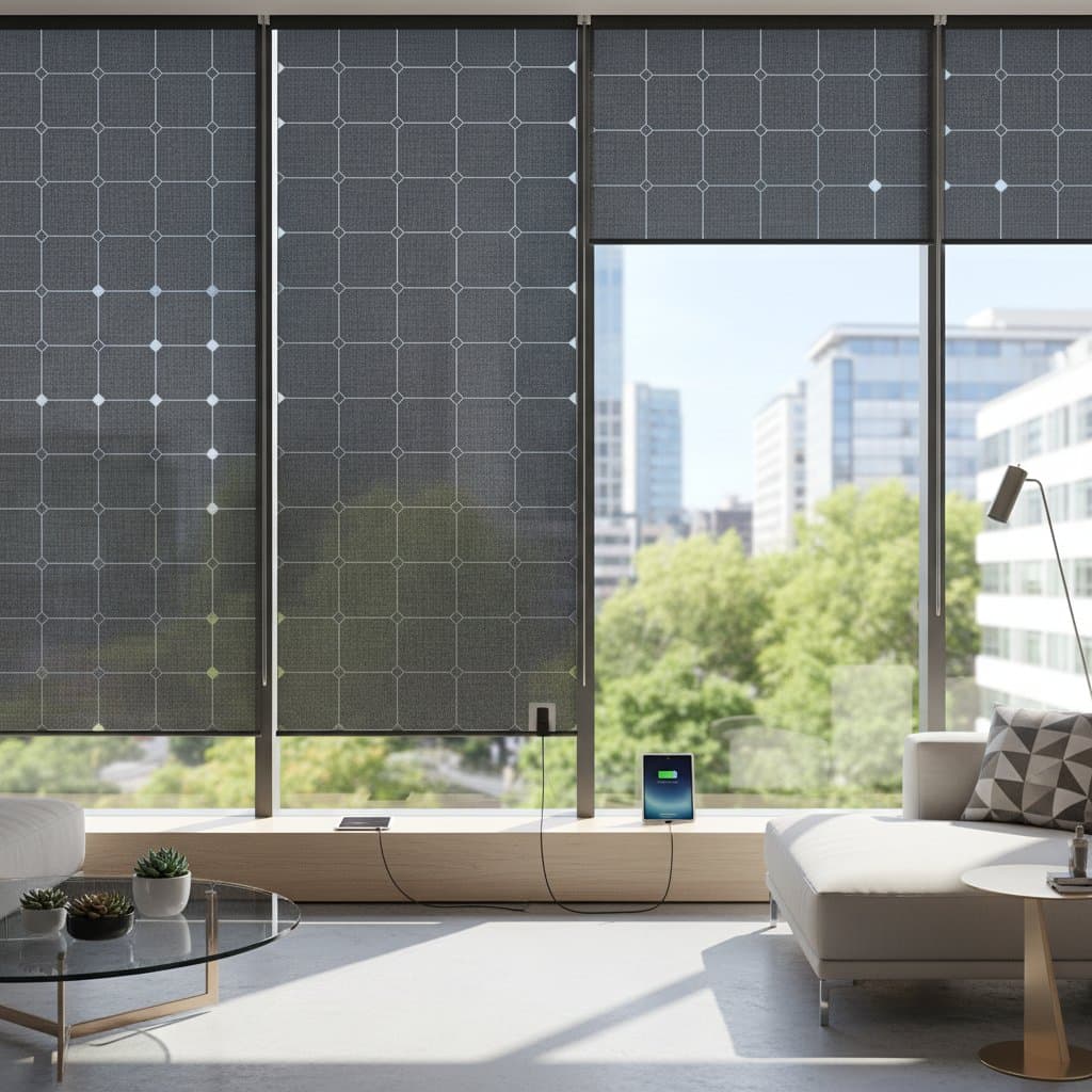 Image for Solar Shades Now Charge Phones Through Your Windows