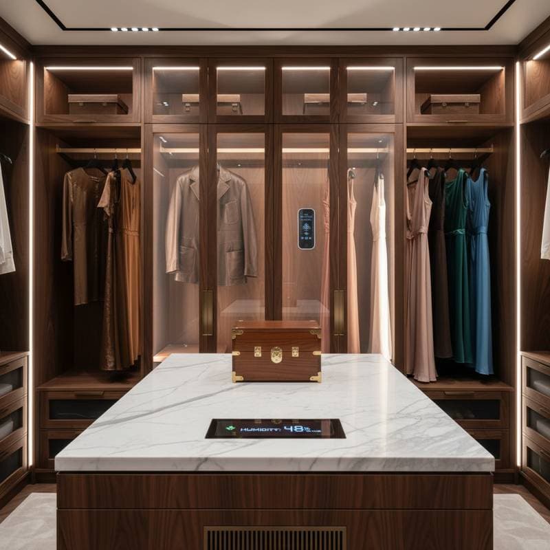 Smart Closets Keep Humidity at 45-55% for Luxury Items