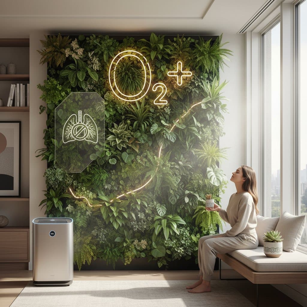 Featured image for Why Plant Walls Beat Air Purifiers for Indoor Air