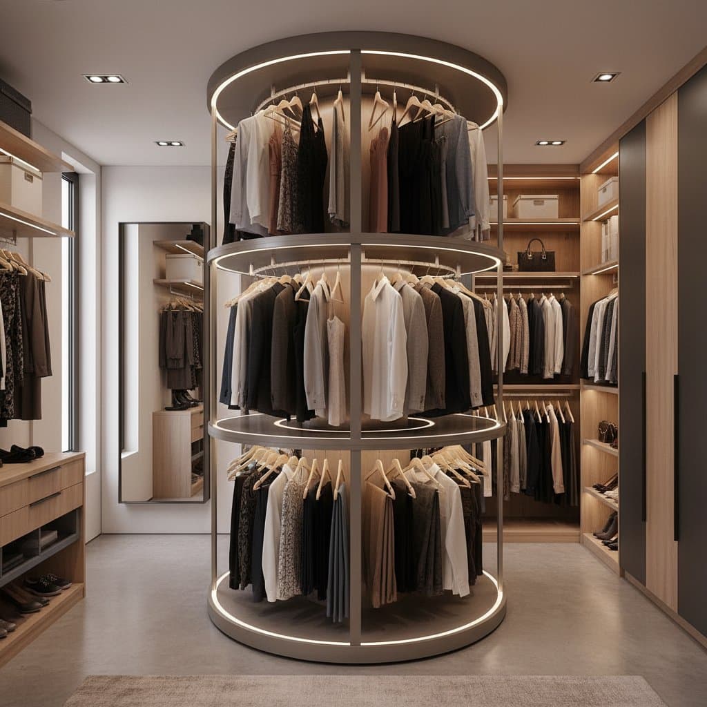 Image for Motorized Closet Carousels Bring Clothes to You