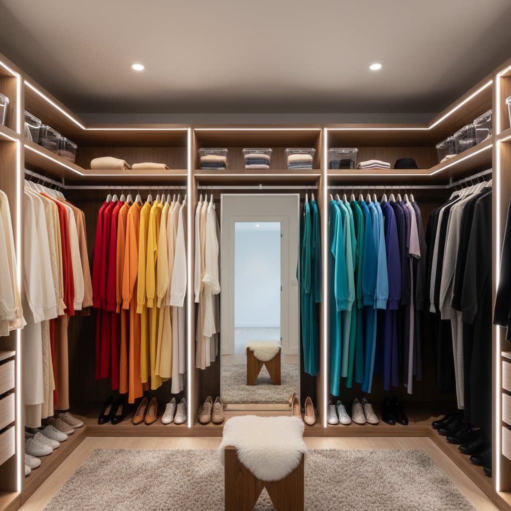 Image for Color Zones Cut Closet Decisions by Half