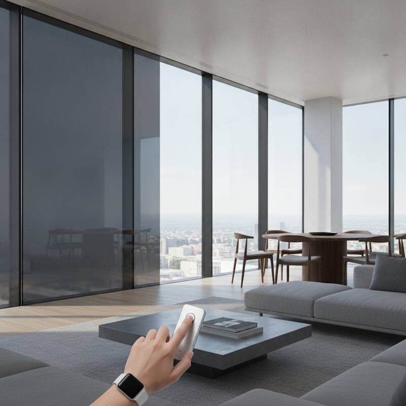 Featured image for Smart Glass Replaces Curtains With Button Control