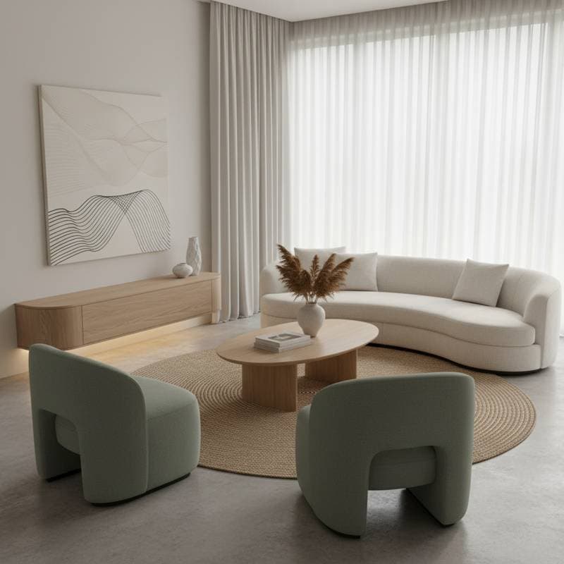 Featured image for Curved Furniture Softens Spaces Without Losing Modern Style