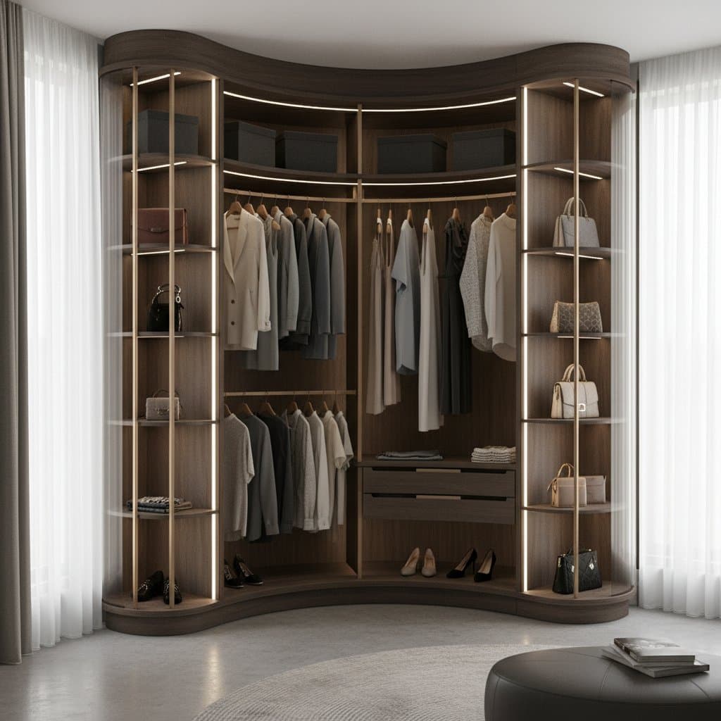 Featured image for Carousel Closets Turn Wasted Corners Into Storage