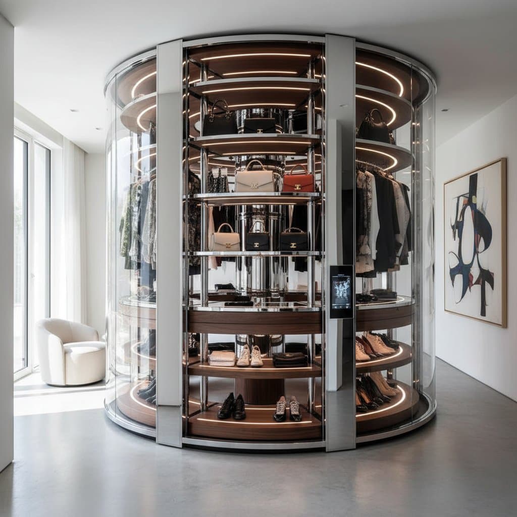 Featured image for Luxury Rotating Closets: Visibility With One Tap