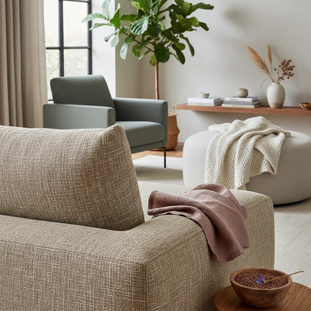 Textured Linen Replaces Bouclé as Top Upholstery Fabric