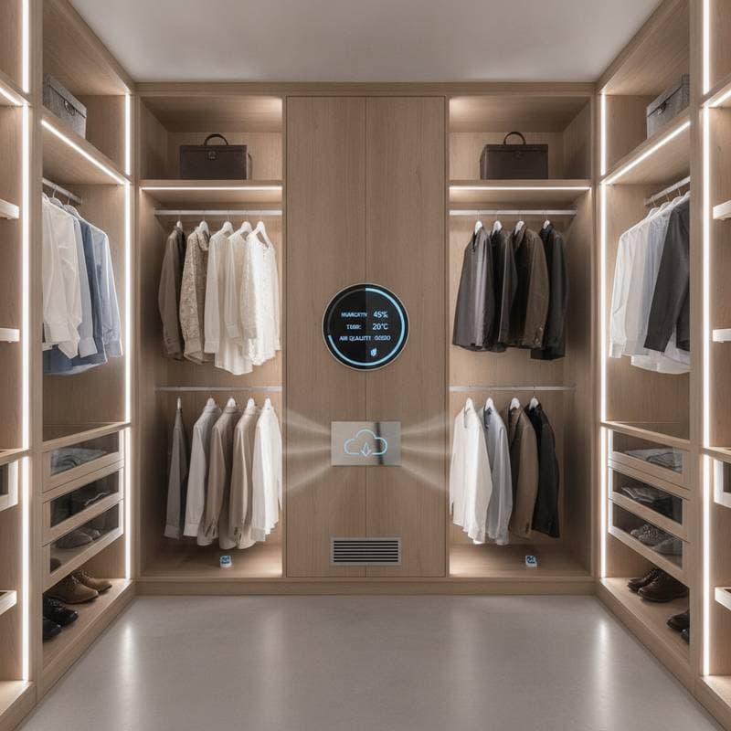 Smart Closets Monitor Humidity to Stop Mold Growth