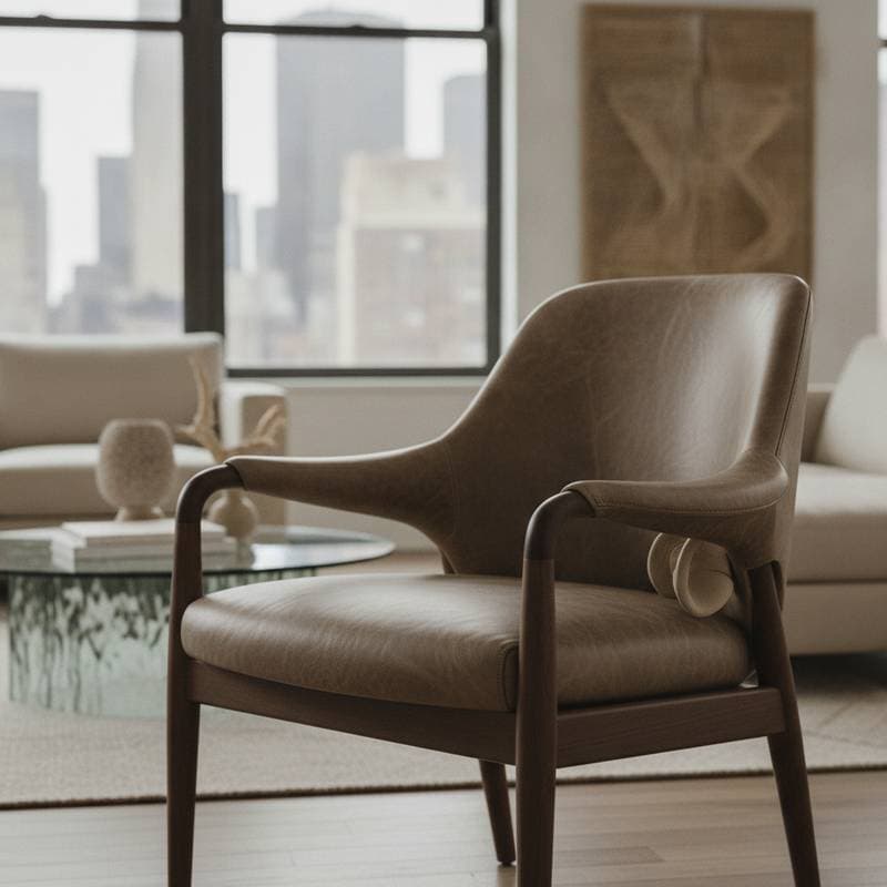 Mushroom Leather Rivals Traditional in Luxury Furniture