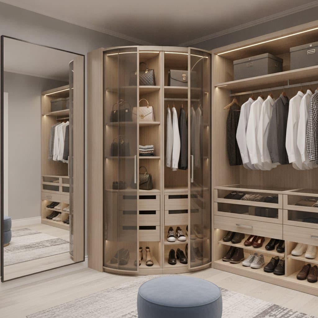 Rotating Closets Turn Awkward Corners Into Storage Gold